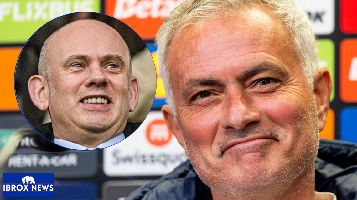Rangers CEO Patrick Stewart and Jose Mourinho