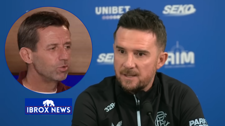 Rangers Neil McCann and Barry Ferguson