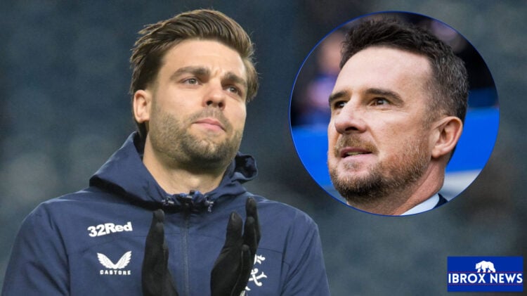 Rangers defender Robin Propper and Barry Ferguson