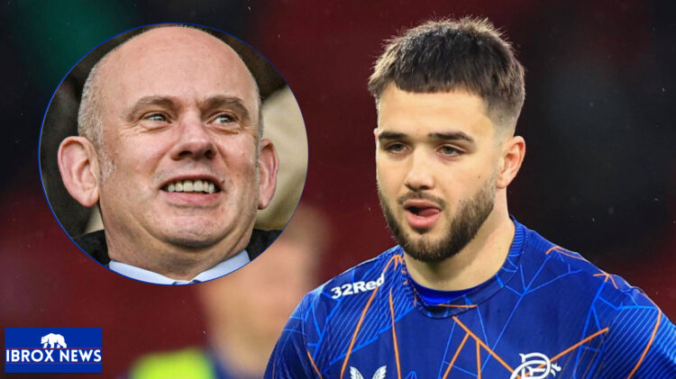 Rangers midfielder Nicolas Raskin and Patrick Stewart