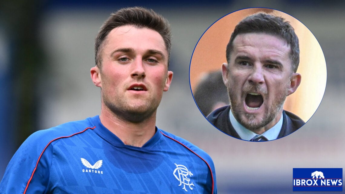 Rangers ddefender John Souttar and Barry Ferguson