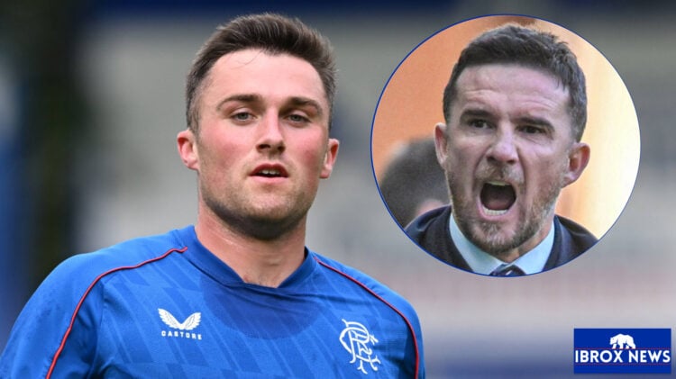 Rangers ddefender John Souttar and Barry Ferguson
