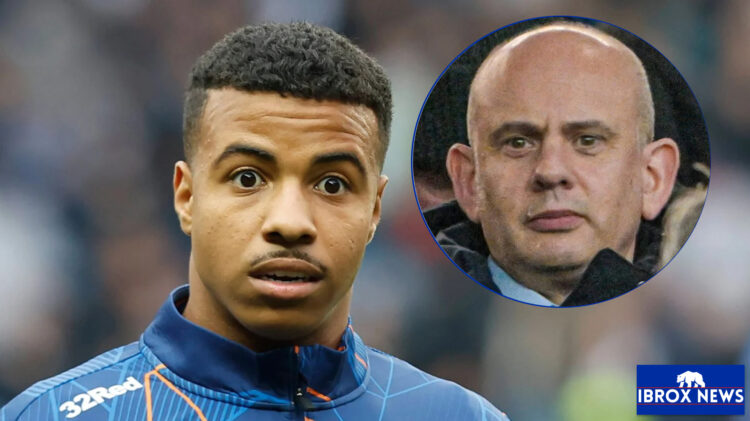 Rangers striker Hamza Igamane and Patrick Stewart