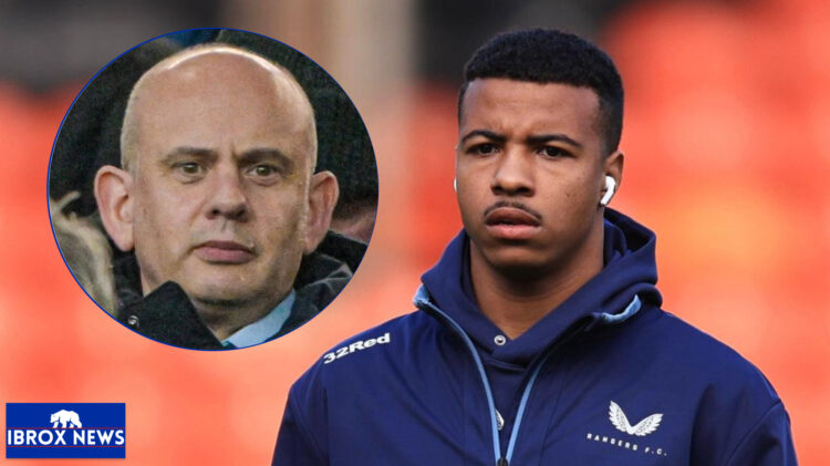 Rangers striker Hamza Igamane and Patrick Stewart