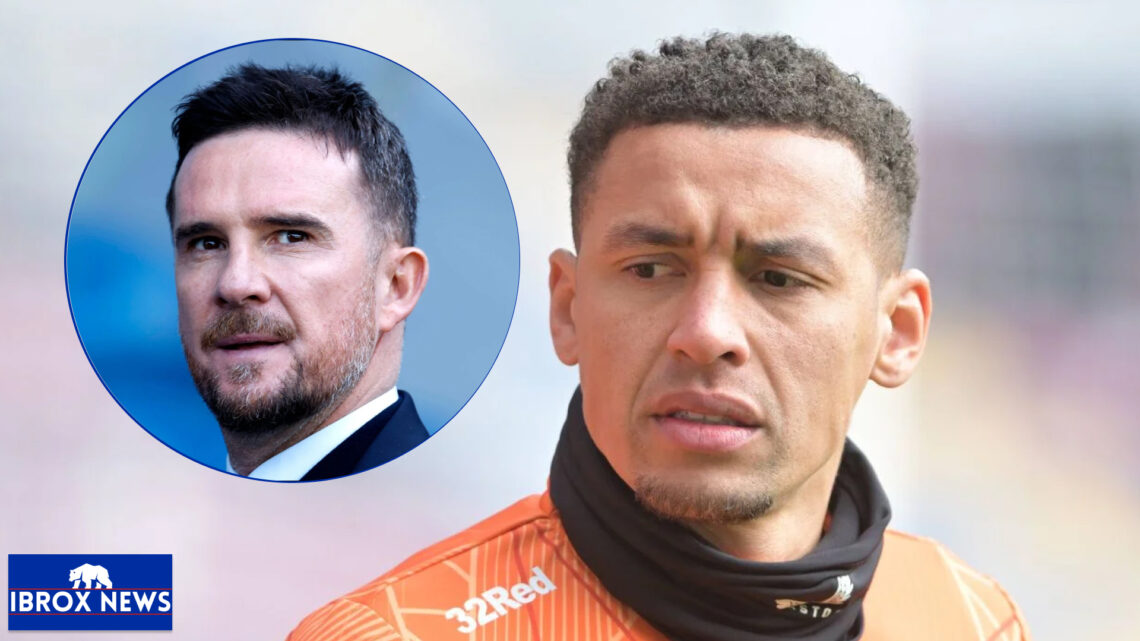 Rangers defender James Tavernier and Barry Ferguson