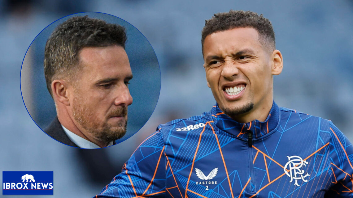 Rangers defender James Tavernier and Barry Ferguson
