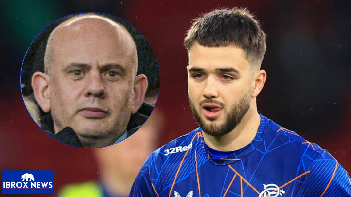Rangers midfielder Nico Raskin and Patrick Stewart