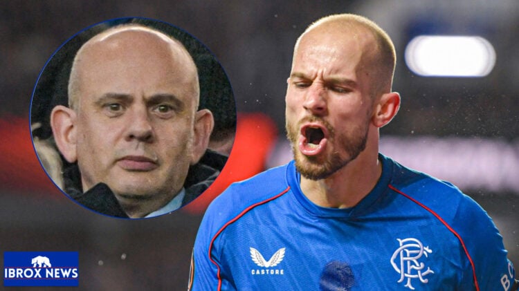 Rangers forward Vaclav Cerny and Patrick Stewart