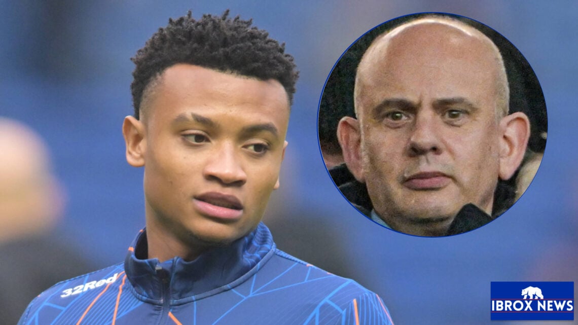 Rangers forward Oscar Cortes and Patrick Stewart