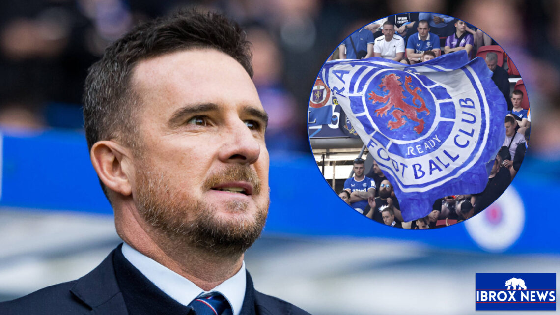 Rangers manager Barry Ferguson and fans