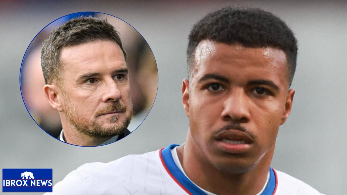 Rangers striker Hamza Igamane and Barry Ferguson