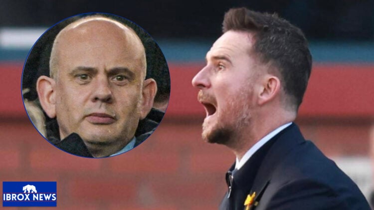 Rangers manager Barry Ferguson and Patrick Stewart