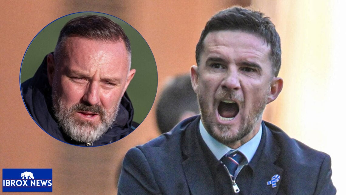 Rangers interim manager Barry Ferguson and Kris Boyd