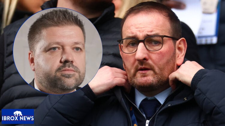 Rangers chief Nils Koppen and Kevin Thelwell