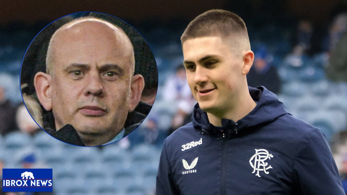 Rangers midfielder Bailey Rice and Patrick Stewart