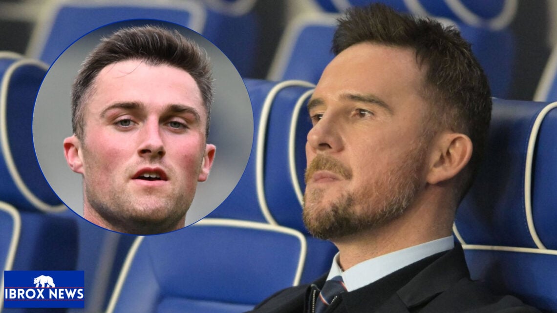 Rangers interim manager Barry Ferguson and John Souttar