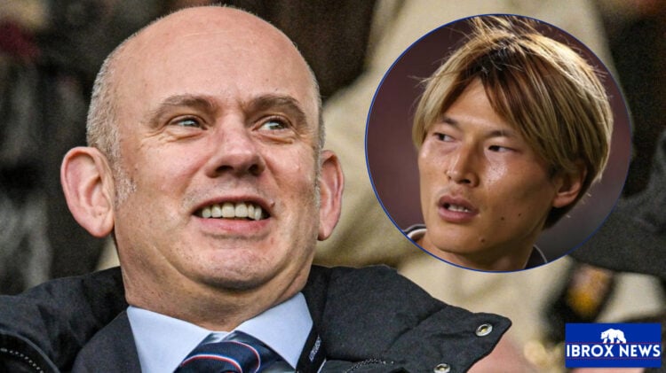 Rangers CEO Patrick Stewart and former Celtic forward Kyogo Furuhashi