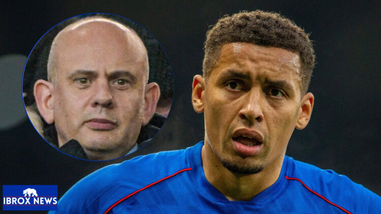 Rangers defender James Tavernier and Patrick Stewart