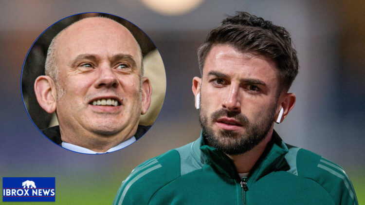 Rangers CEO Patrick Stewart and Celtic left-back Greg Taylor