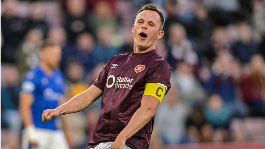 Hearts' Lawrence Shankland. Rangers