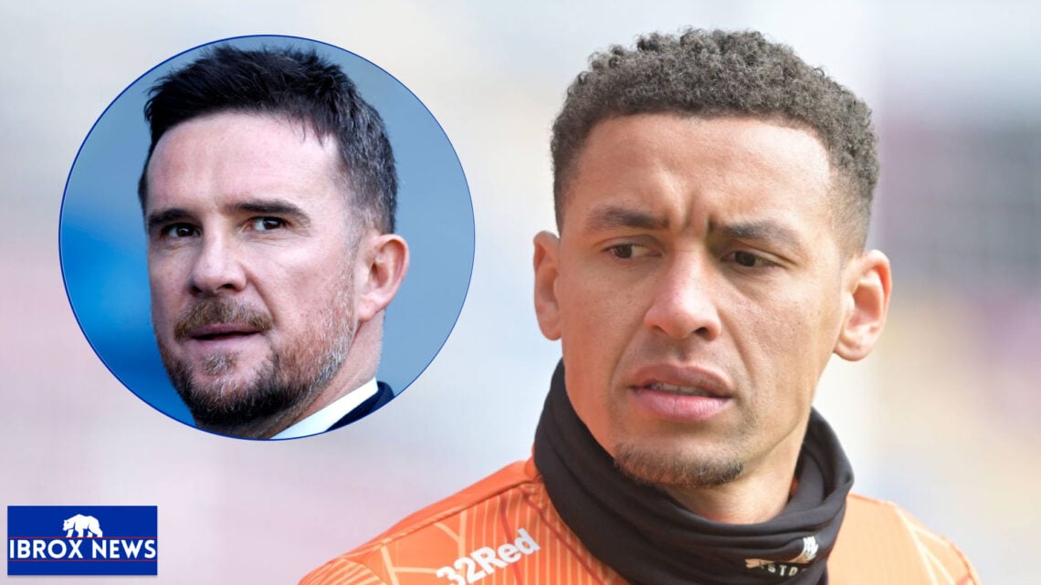 Rangers defender James Tavernier and Barry Ferguson