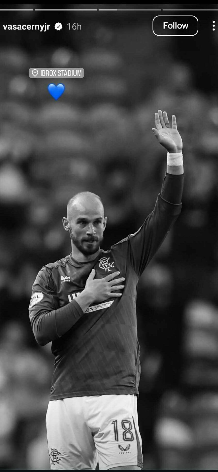 Vaclav Cerny's Instagram story