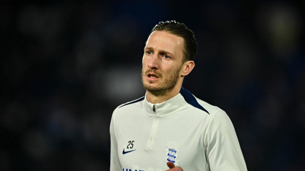 Ben Davies wearing a Birmingham City tracksuit.