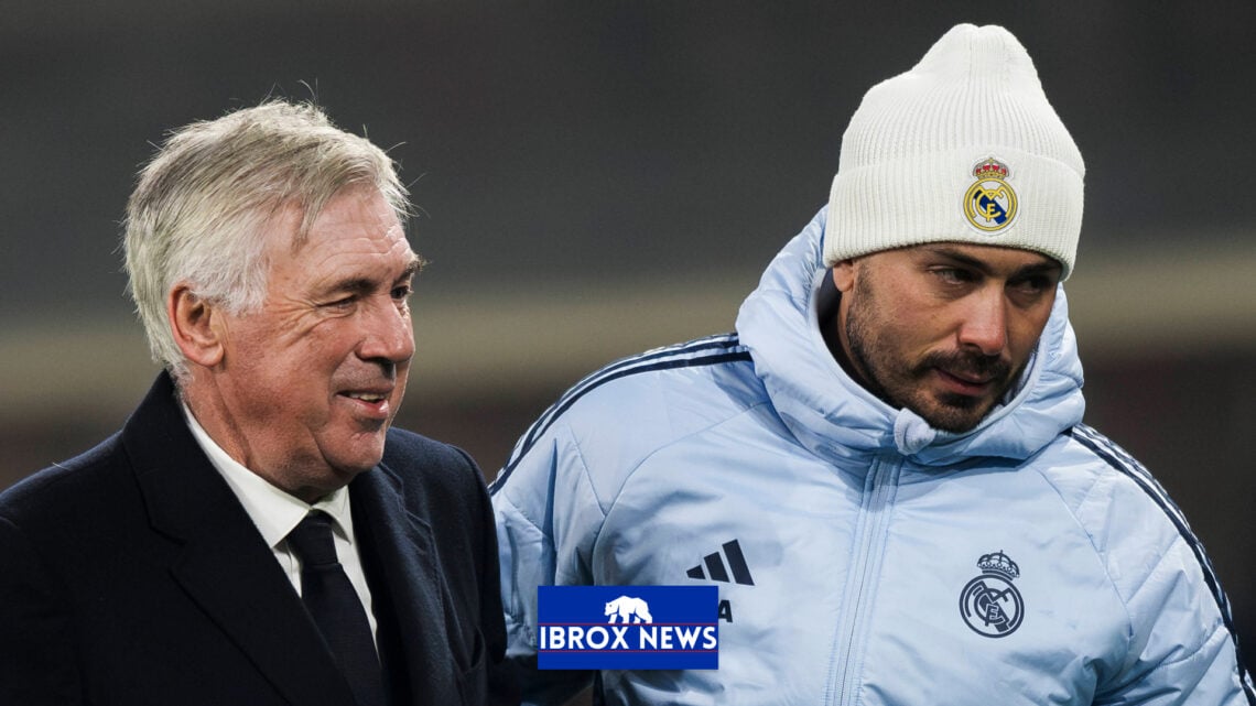 Carlo Ancelotti and son Davide Ancelotti, who is linked with Rangers.