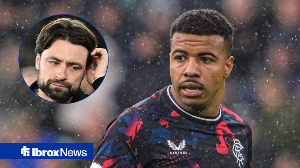 Rangers striker Hamza Igamane and Russell Martin