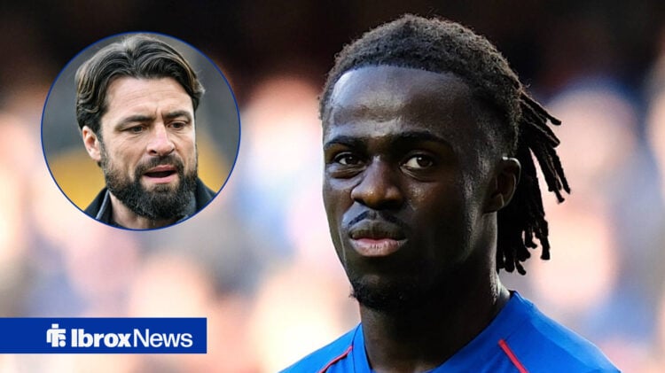 Rangers defender Clinton Nsiala and Russell Martin