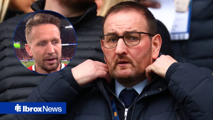 Rangers sporting director Kevin Thelwell and PSV Eindhoven striker Luuk de Jong