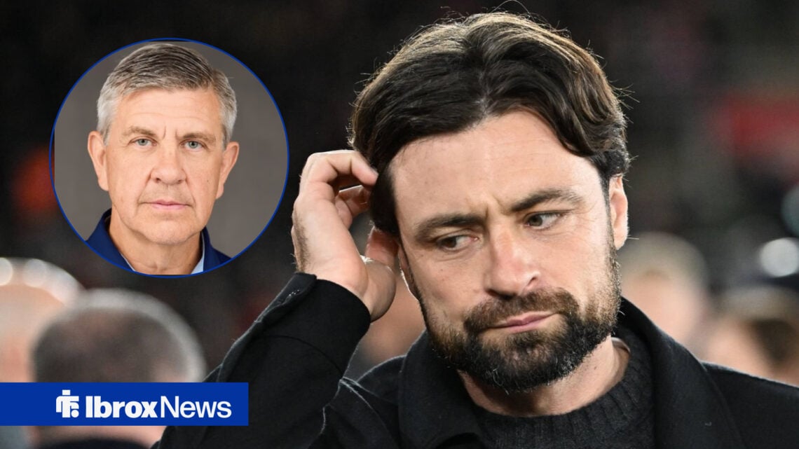 Rangers boss Russell Martin and chairman Andrew Cavenagh.