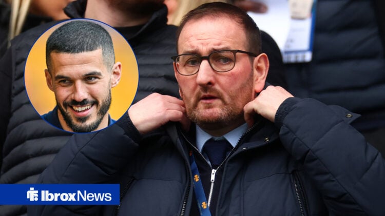 Rangers sporting director Kevin Thelwell and Conor Coady