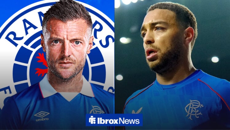 Rangers star Cyriel Dessers and target Jamie Vardy.