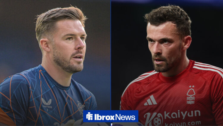 Rangers star Jack Butland and potential signing Harry Toffolo.