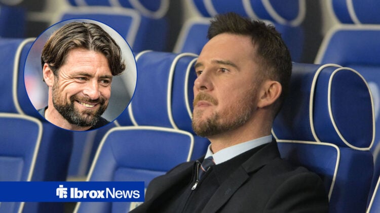 Rangers manager Russell Martin and Barry Ferguson