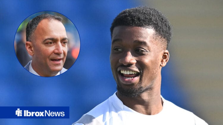 Rangers vice chairman Paraag Marathe and former Peterborough defender Emmanuel Fernandez
