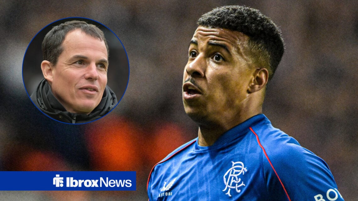 Rangers star Hamza Igamane and Sunderland boss Regis Le Bris.