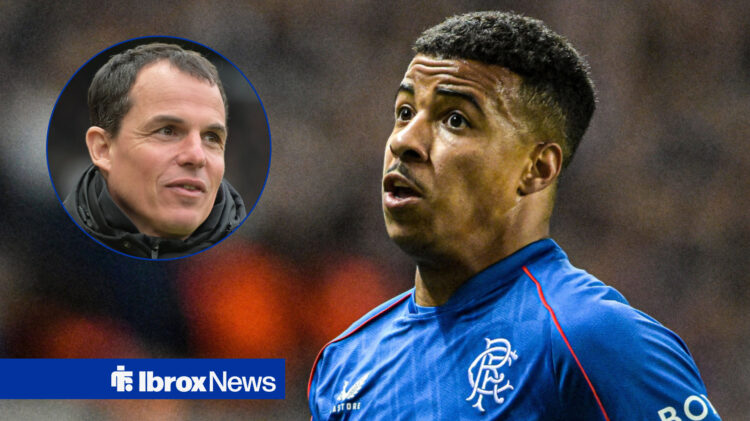 Rangers star Hamza Igamane and Sunderland boss Regis Le Bris.