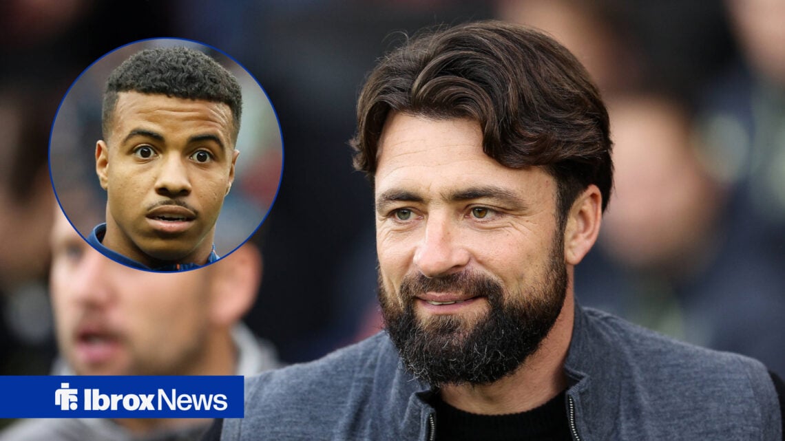 Rangers manager Russell Martin and Hamza Igamane