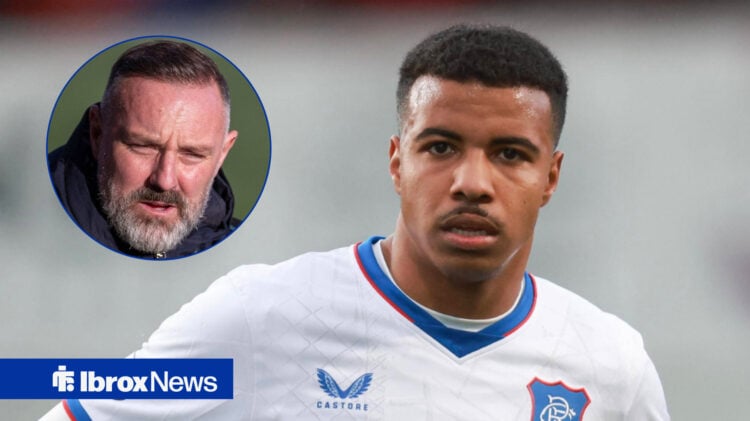 Rangers striker Hamza Igamane and Kris Boyd