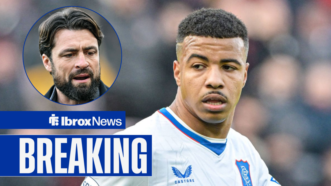 Rangers striker Hamza Igamane and Russell Martin