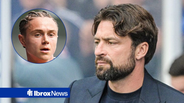 Rangers midfielder Thelo Aasgaard and Russell Martin