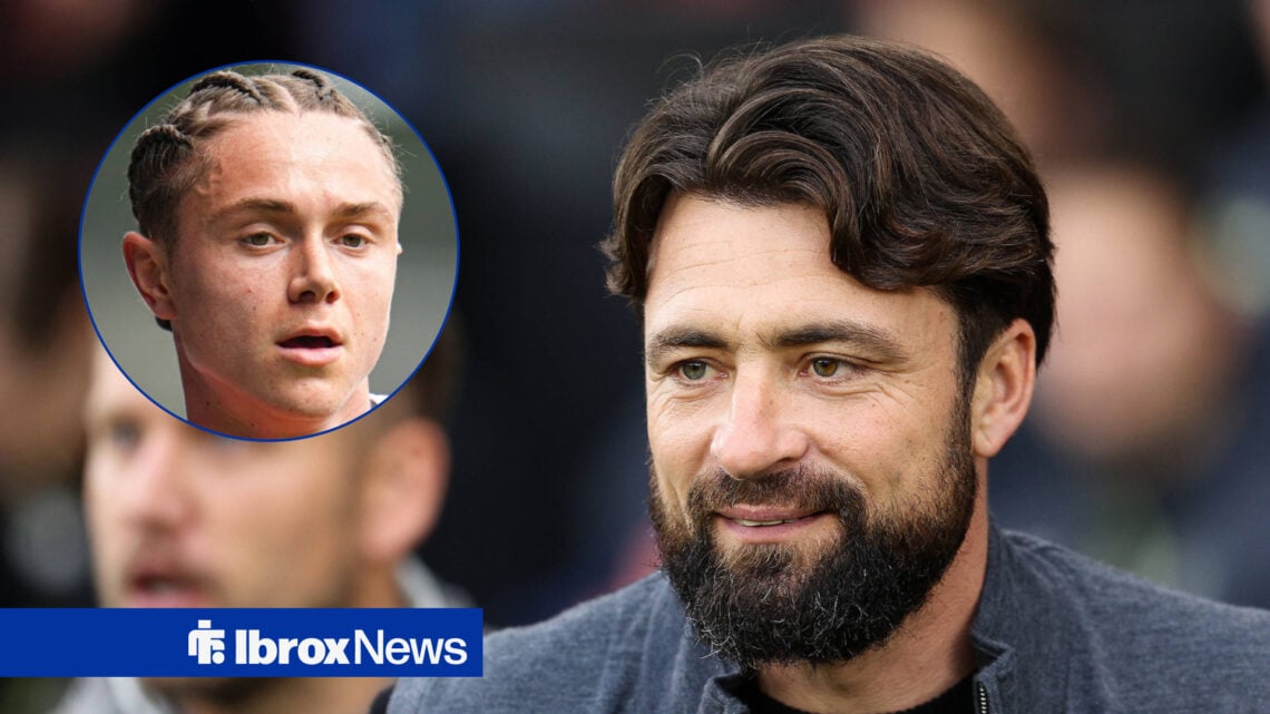 Rangers manager Russell Martin and Thelo Aasgaard