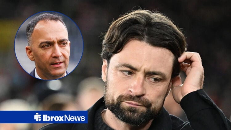 Rangers manager Russell Martin and Paraag Marathe in circular inset