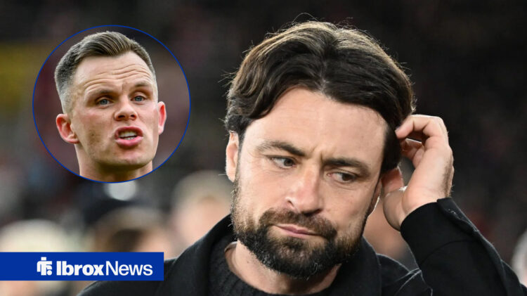 Rangers manager Russell Martin and Hearts striker Lawrence Shankland