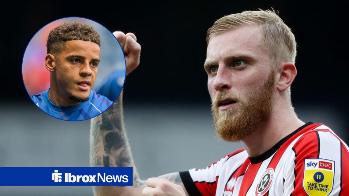 Oli McBurnie has messaged Rangers star Max Aarons.