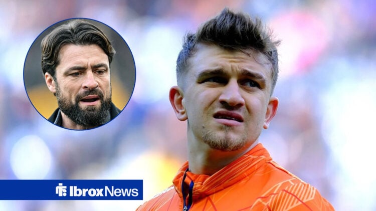 Rangers defender Ridvan Yilmaz and Russell Martin in circular inset