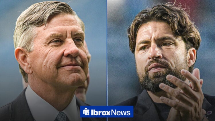 Rangers chairman Andrew Cavenagh and manager Russell Martin