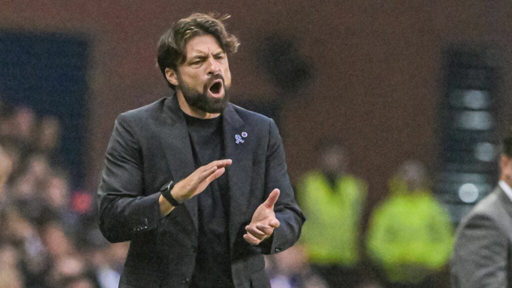 Russell Martin urges on his Rangers players at Ibrox